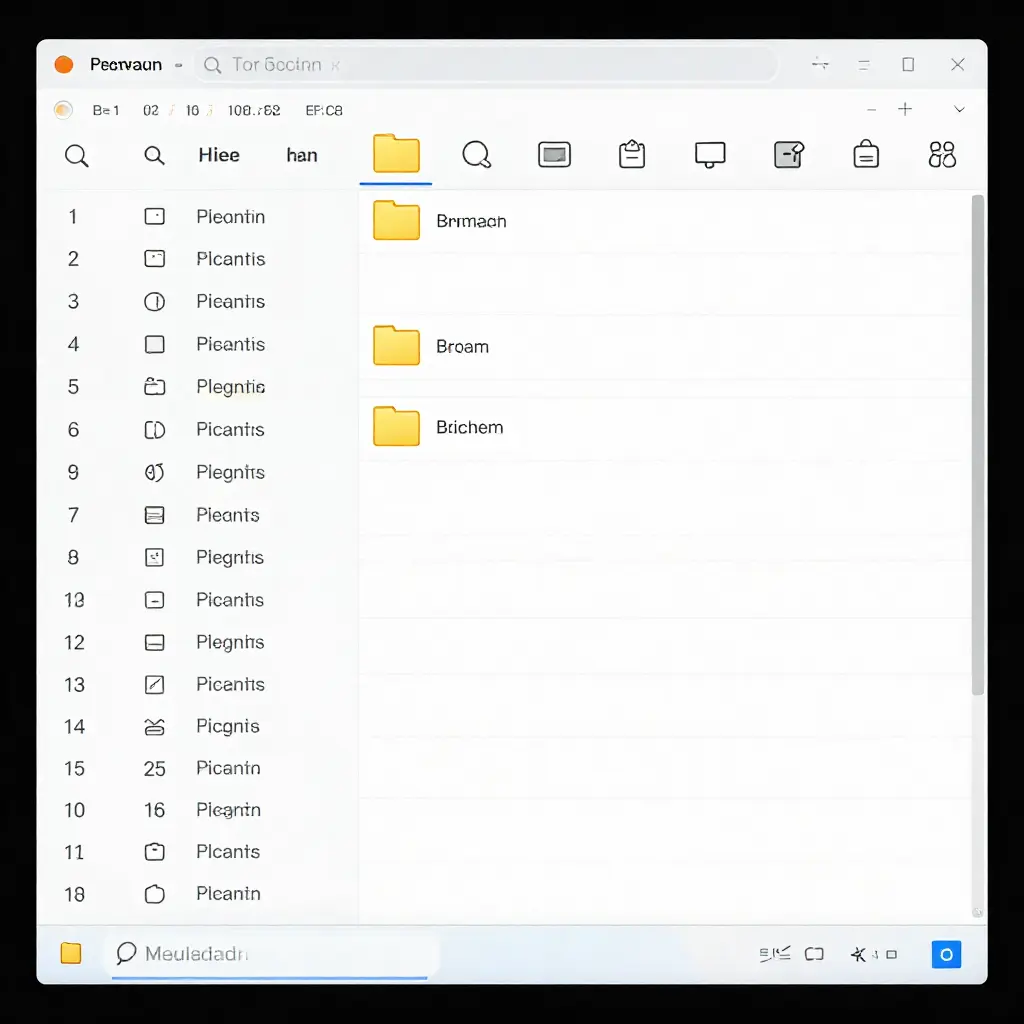 Organized file system with categorized folders