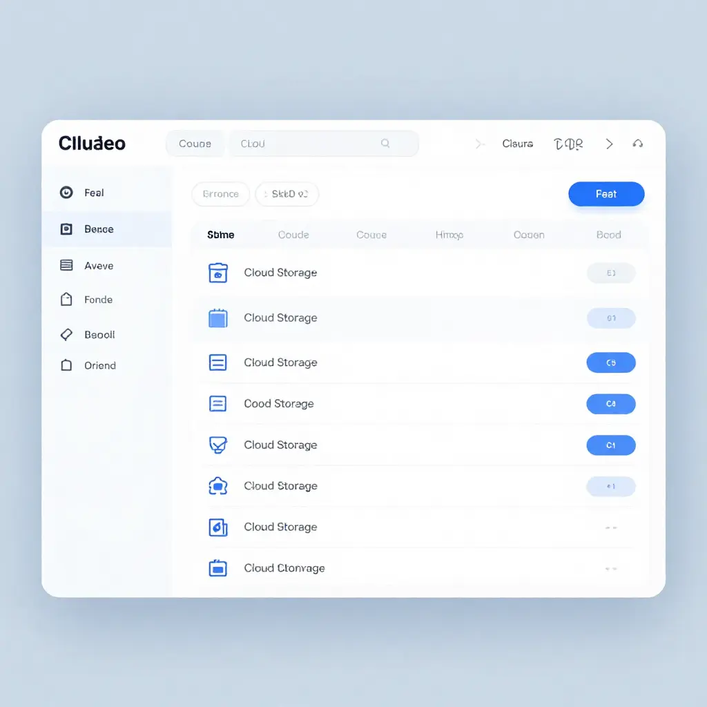 Cloud storage setup and configuration interface